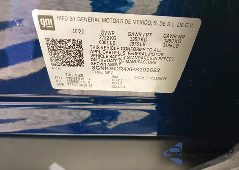 2023 Chevrolet Blazer Fwd 2Lt z USA, uszkodzony, nr VIN 3GNKBCR4XPS109683